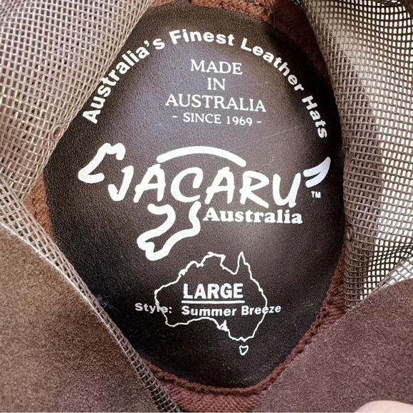 Jacaru Suede Leather Mesh Australian Cowboy Golf Outback Summer Western Hat main image 4